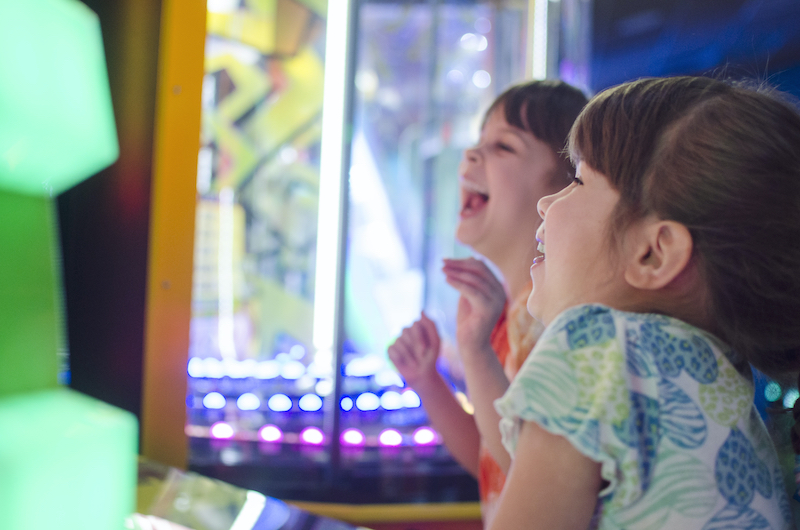 kids at arcade