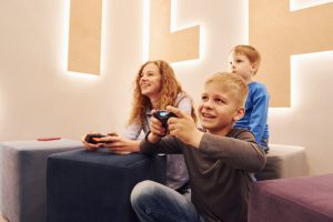 playing video games