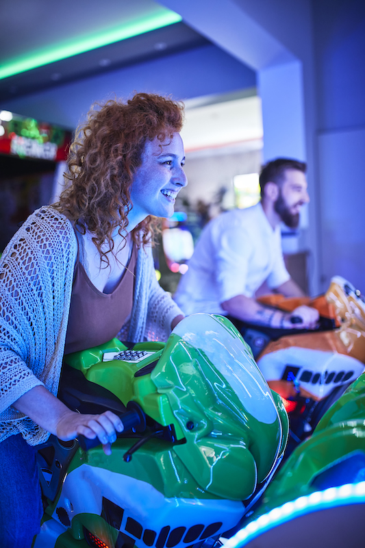 adults at arcade