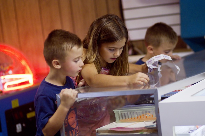 kids at the arcade