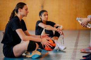 girl with a ball