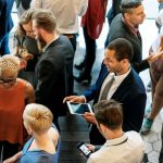 people communication at event