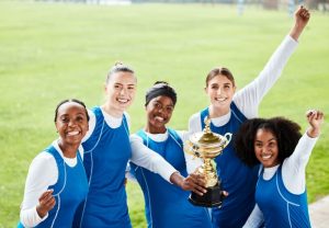women friends on Charity Sports Events