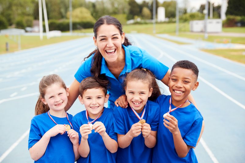children with teacher