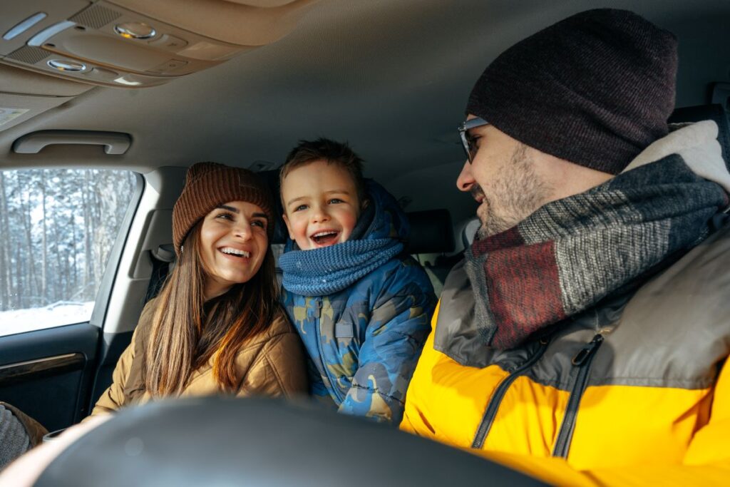 happy family Winter Field Trip